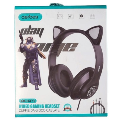 Ενσύρματα Light-Up Anime Ακουστικά Αυτιά Γάτας AB-D472