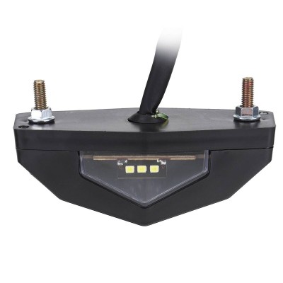Οπίσθιο Φανάρι Μοτοσυκλέτας LED 12V Στοπ Φλας με Βάση και Φωτισμό Πινακίδας Μαύρο - Κόκκινο