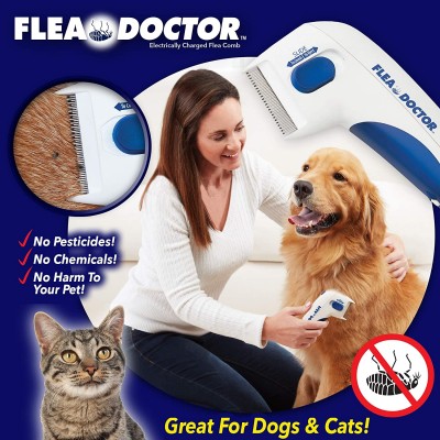 Ηλεκτρική Χτένα Κατοικίδιων για Εξολόθρευση Ψύλλων και Παρασίτων - Flea Doctor for Cats and Dogs