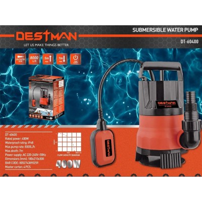 Υποβρύχια Αντλία Νερού 400W Destman DT-60400