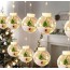 Χριστουγεννιάτικη Κουρτίνα Led 3Μ με 10 Φωτιζόμενες Διάφανες Πλαστικές Μπάλες με Χιονάνθρωπο και Χιόνι 6162-09