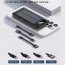 Awei Ηλιακά Επαναφορτιζόμενο Power Bank - Μπαταρία Φορτιστής 10000mAh με Διπλό LED Φακό, LED Ένδειξη Μπαταρίας, 2 Θύρες USB & 3 Καλώδια Φόρτισης