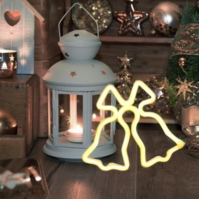 LED Χριστουγεννιάτικος Φωτοσωλήνας Θερμός Λευκός Φωτισμός - Καμπάνες - Christmas Bell Light