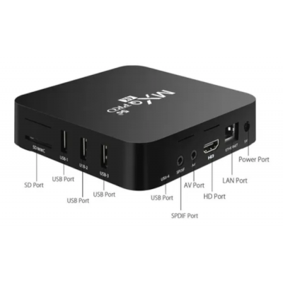 Μετατροπέας Smart TV PRO Mini Android 11.1 16GB RAM / 256GB TV Box 4K Ultra HD 5G WiFi SD / USB Quad Core
