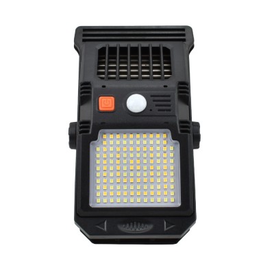 Αδιάβροχο Επιτοίχιο Ηλιακό Φωτιστικό Μανταλάκι 128 COB LED Ρυθμιζόμενου Λευκού Φωτισμού με Αισθητήρα Κίνησης & Αντικουνουπικό UV Φωτισμό W7104-2