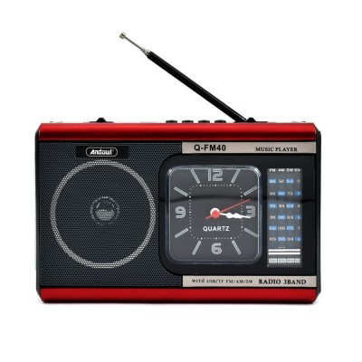 Ραδιόφωνο - Φακός με Ρολόι Quartz & Ηχείο Bluetooth Q-FM40