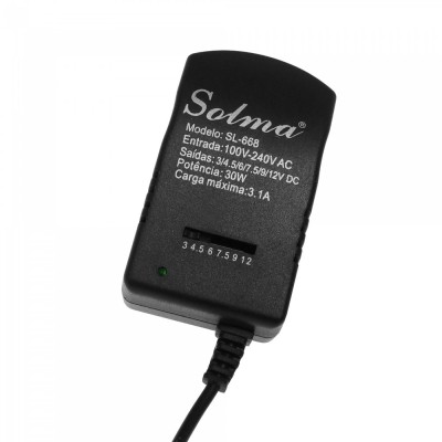 Solma Universal Φορτιστής - Charger με Ρυθμιζόμενη Τάση 3V-12V 3.1A 30W & 8 Διαφορετικά Βύσματα