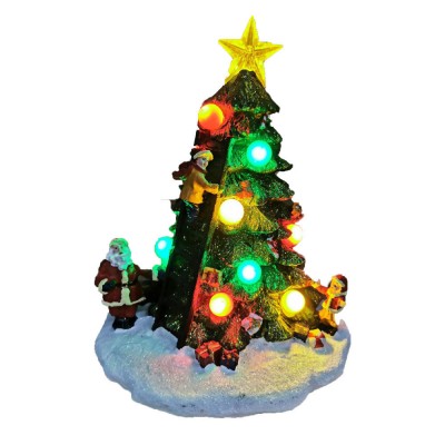 Χριστουγεννιάτικο Διακοσμητικό Φωτιζόμενο Δέντρο 20x16εκ