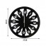 Πλαστικό  Μαύρο Ρολόι Τοίχου Ρόδα 39x39cm