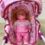 Παιχνίδι Καρότσι για Κούκλες Μωρά - Μεταλλικό Ροζ με Σχέδια 26x10x50cm - Doll Stroller