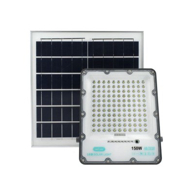 Ηλιακός Προβολέας IP66 150W Ψυχρού Λευκού Φωτισμού με Τηλεχειρισμό & Χρονοδιακόπτη  AB-T0150