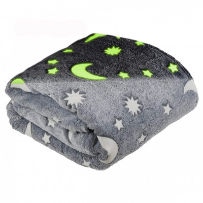 Παιδική Fleece Κουβέρτα 150 x 180 cm που Φωσφορίζει με Λαμπερά Φωσφορίζοντα Σχέδια - Children's Glow Blanket