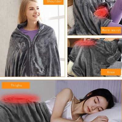 Huggle Ολόσωμη Κουβέρτα 120x200εκ  Βελουτέ Fleece με Μανίκια και Κάλυψη Ποδιών Γκρί