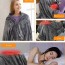 Huggle Ολόσωμη Κουβέρτα 120x200εκ  Βελουτέ Fleece με Μανίκια και Κάλυψη Ποδιών Γκρί
