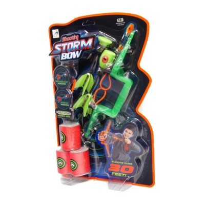 Σετ Παιχνίδι Τόξο Shooting Storm Bow Σε Πράσινο Χρώμα Πλαστικό Με 2 Βέλακια και 3 Στόχους