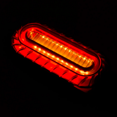 Σετ 2τμχ Προβολάκια LED Μοτοσικλέτας Πορτοκαλί Φωτισμού & RGB Ring Μαύρο
