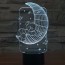 LED 3D Τρισδιάστατο Φωτιστικό Illusion Led Moon & Bear