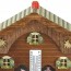 Αλπικό Σπίτι Μετεωρολογικός Σταθμός με Φιγούρες και Θερμόμετρο 16cm