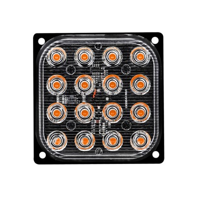 Universal Αδιάβροχο Φανάρι 16 SMD LED Ultra Bright Πορτοκαλί 48W 7000lm με 2 Λειτουργίες Φωτισμού 12/ 24V