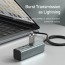 Μεταλικός Αντάπτορας - USB HUB Φόρτισης & Μεταφοράς Δεδομένων με 4 Θύρες USB 2.0 LED CL-122