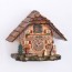 Ξύλινο Επιτραπέζιο Ρολόι Κούκος με Χειροποίητη Παράσταση Αλπικού Σπιτιού και Μουσική 21cm